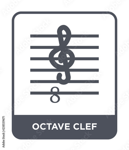 octave clef icon vector