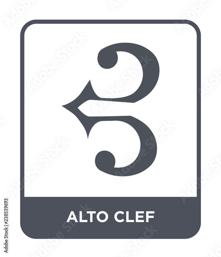 alto clef icon vector