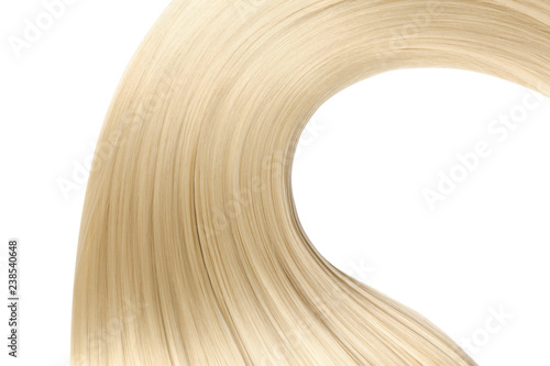 Closeup on luxurious glossy blonde hair