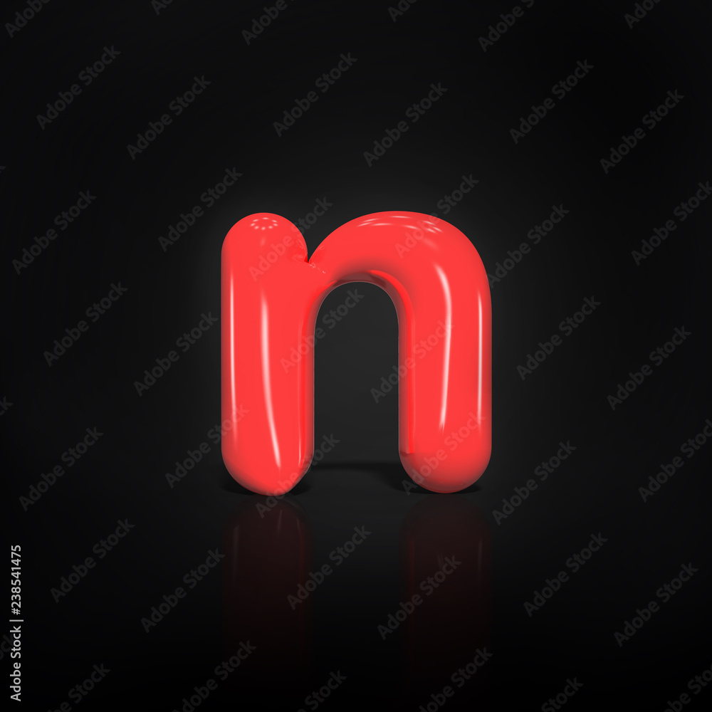 Lowercase N In Bubble Letters