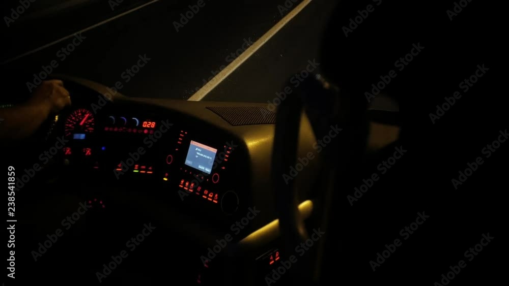 night bus ride. view from the cabin night bus ride. view from the cabin