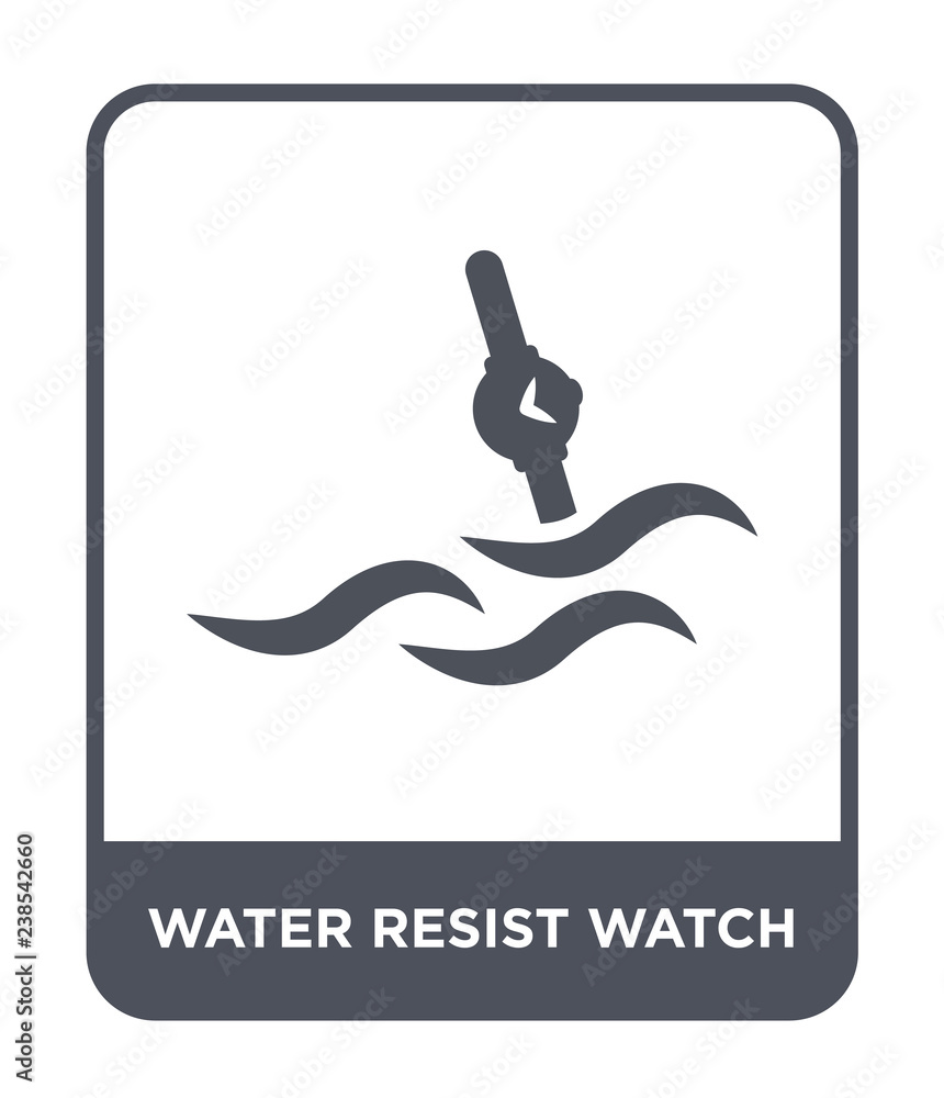 water resist watch icon vector water resist watch icon vector