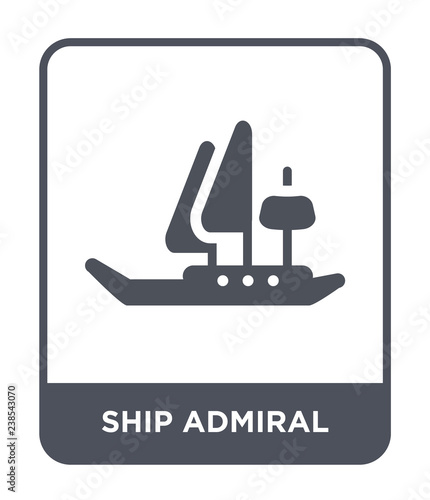 ship admiral icon vector