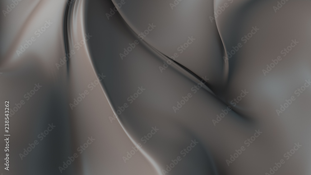 Obraz premium 3d render abstract background with elegant deformed cloth piece. Smooth fabric with curls, twists, shadows and folds.....
