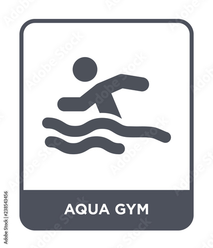 aqua gym icon vector