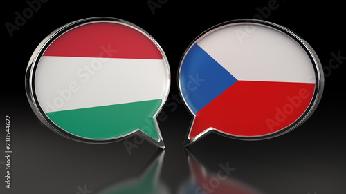 Hungary and United Kingdom flags with Speech Bubbles. 3D illustration Free Download Hungary and United Kingdom flags with Speech Bubbles. 3D illustration - GFXLoad