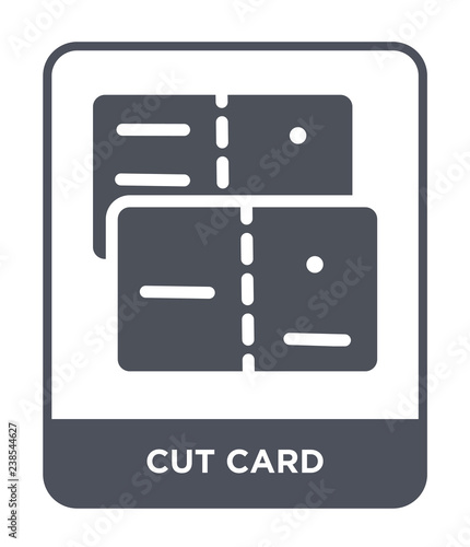cut card icon vector
