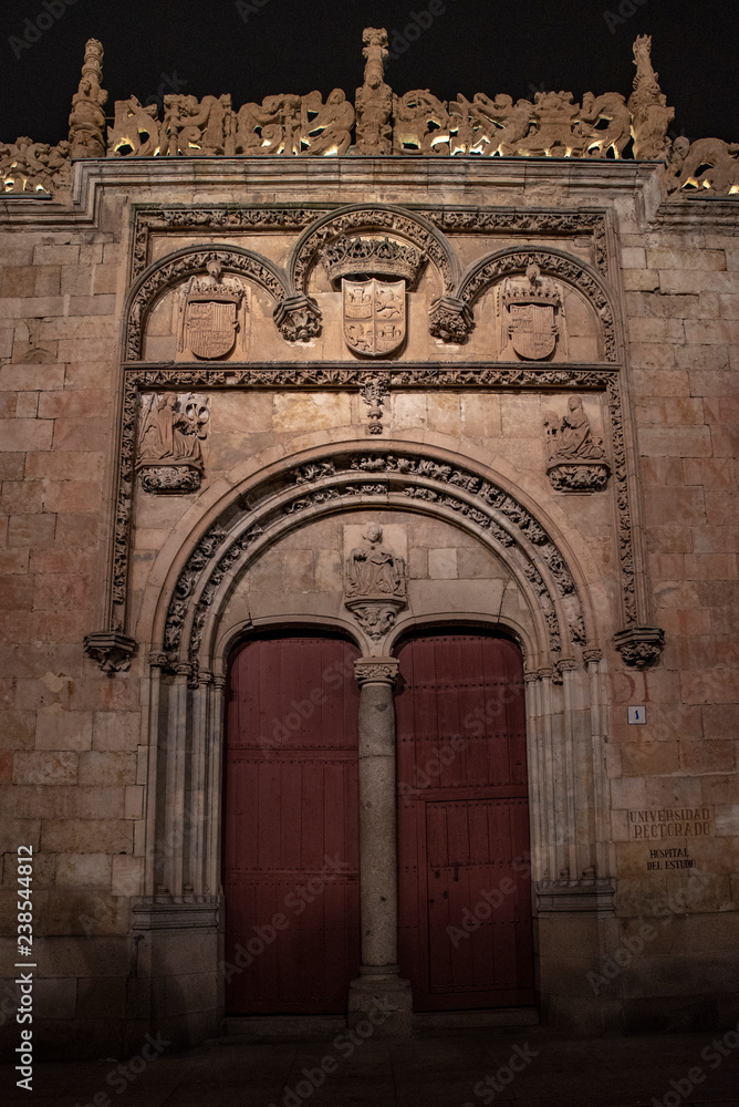 Naklejka premium entrance of the rectory of the historical University of Salamanca