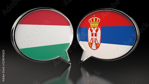 Hungary and United Kingdom flags with Speech Bubbles. 3D illustration Free Download Hungary and United Kingdom flags with Speech Bubbles. 3D illustration - GFXLoad