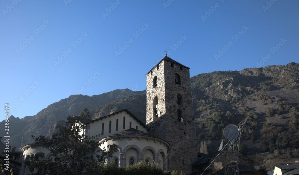 Campanario de la iglesia de Andorra de Vella