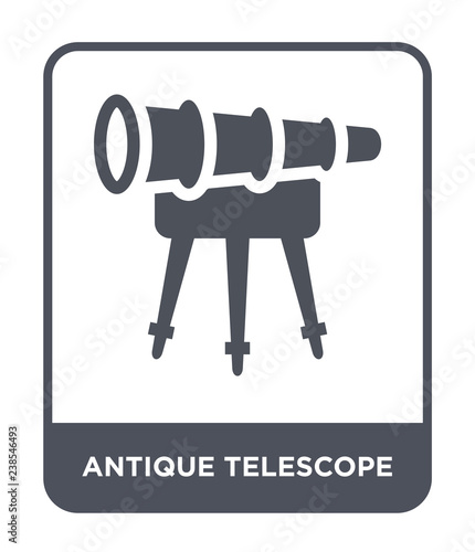 antique telescope icon vector