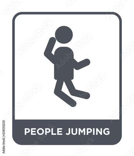 people jumping icon vector