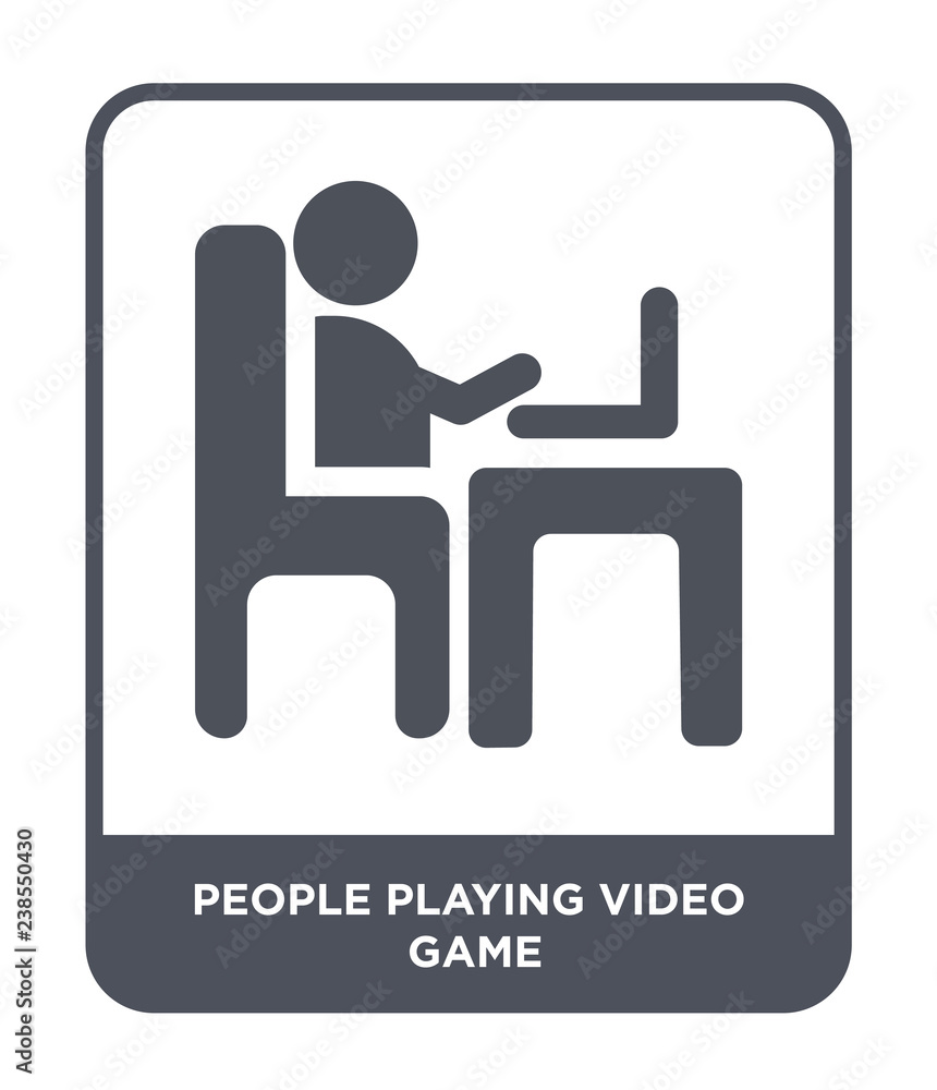 people playing video game icon vector people playing video game icon vector