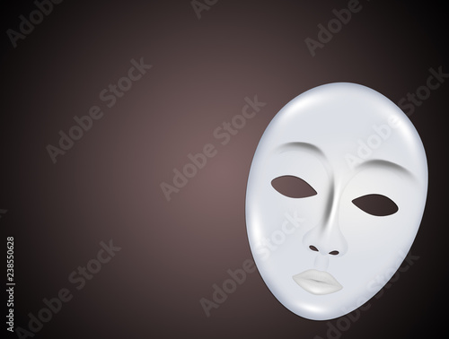 illustration of white mask background