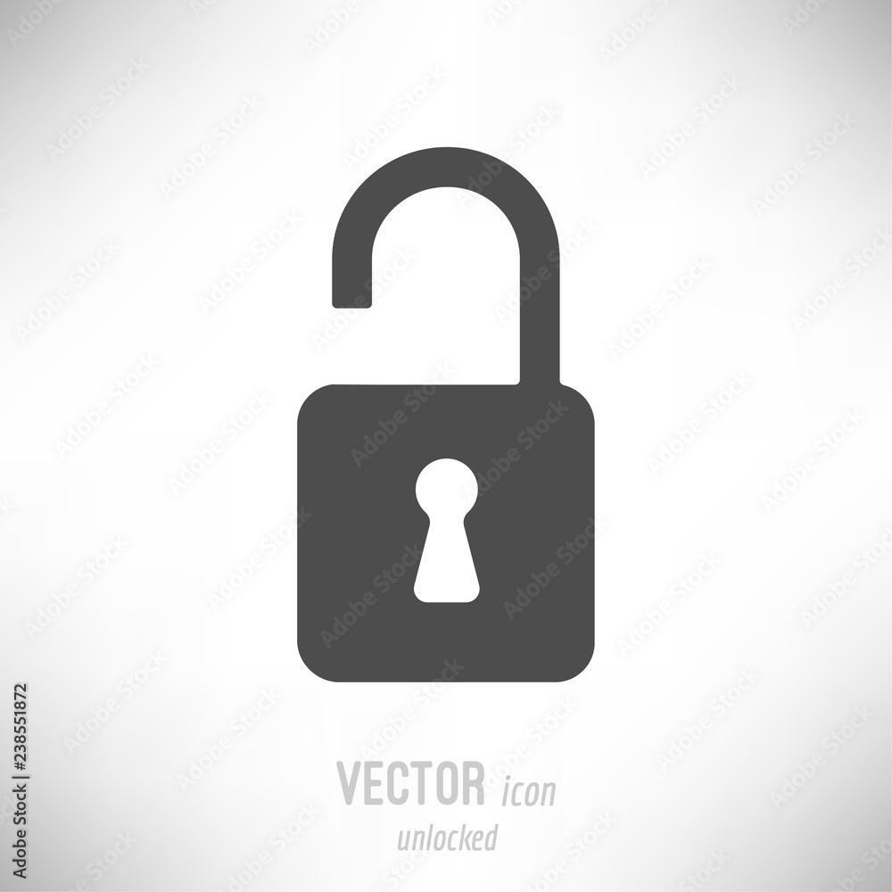 vectror flat unlocked icon vectror flat unlocked icon