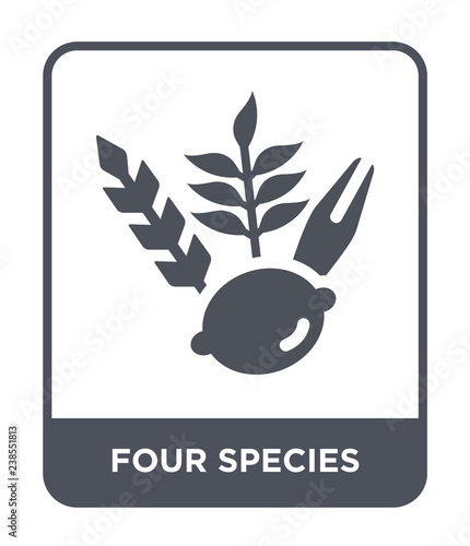 four species icon vector