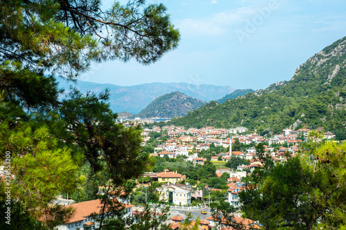 View over Marmaris resort town in Turkey.