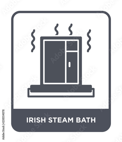 irish steam bath icon vector