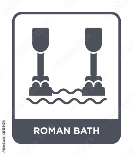 roman bath icon vector