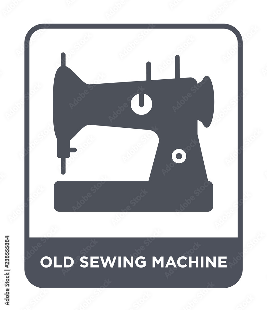 old sewing machine icon vector