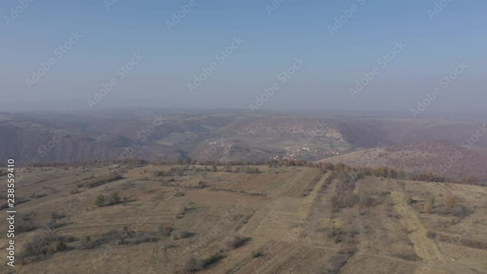 Landscape of Eastern Serbia nad Balkans by autumn 4K drone video Landscape of Eastern Serbia nad Balkans by autumn 4K drone video