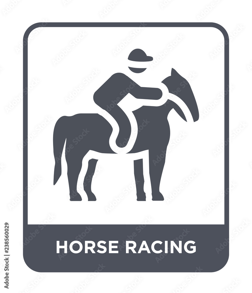 horse racing icon vector