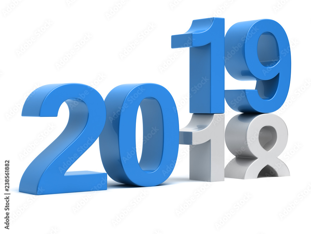 2018 2019 New year change concept 2018 2019 New year change concept