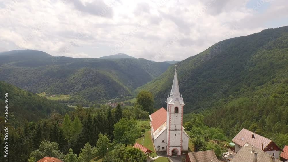 Village on the top of the hill 