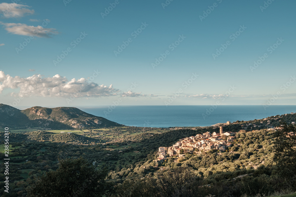 The village of Aregno in the Balagne region of Corsica