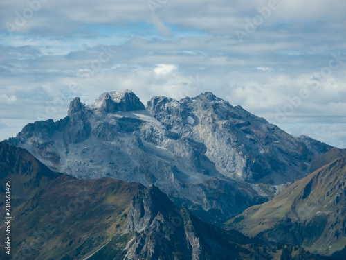 Blick vom Montafon auf die Drusenfluh 