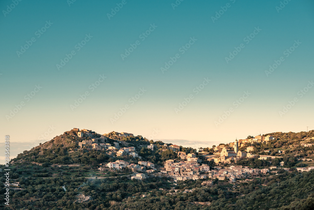 The village of Corbara in the Balagne region of Corsica
