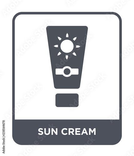 sun cream icon vector photo