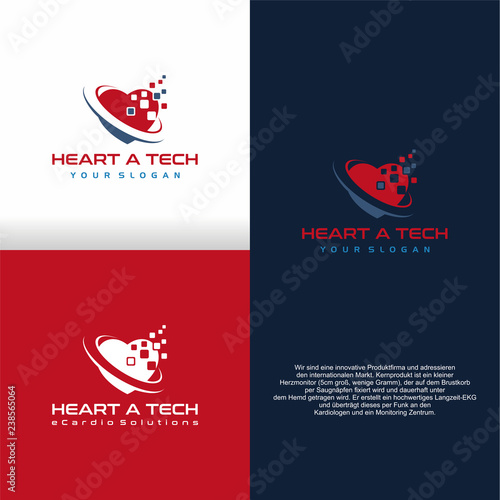 heart tech solutions logo desigan photo