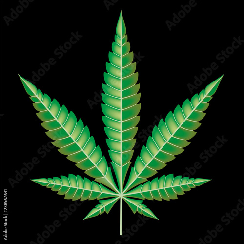 lwaf weed on black