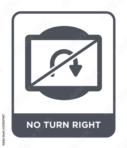 no turn right icon vector