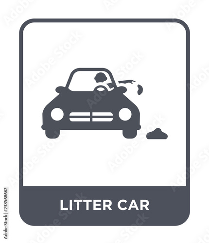 litter car icon vector