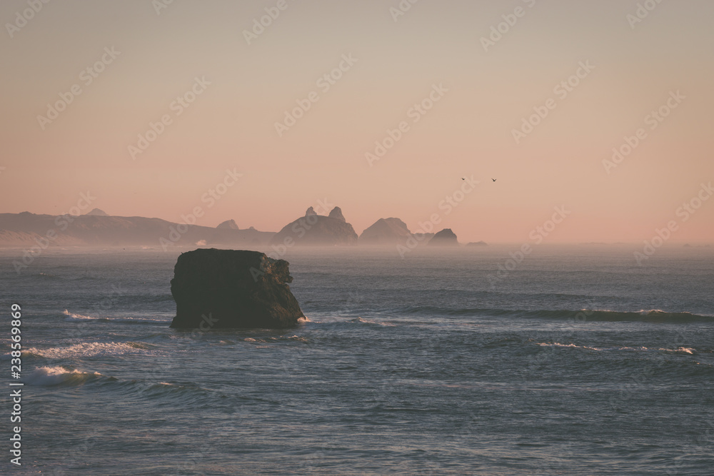 Sunset views of the south coast of Oregon