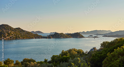 Majestic panoramic view of the Kekova Island and Kalekoy  Turkey