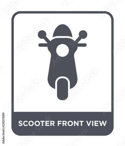 scooter front view icon vector