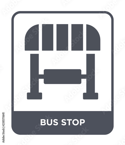 bus stop icon vector