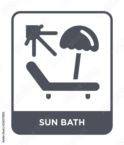 sun bath icon vector