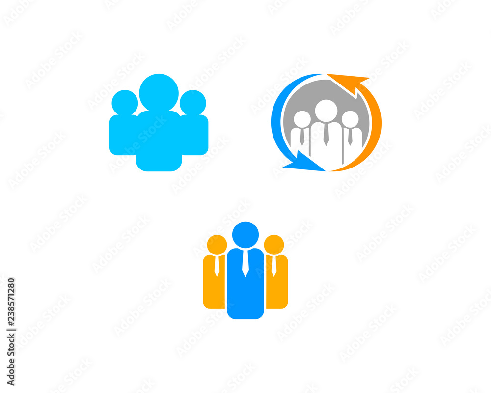 Set Of Human Resource Vector Concept Logo, Vector Illustration Set Of Human Resource Vector Concept Logo, Vector Illustration