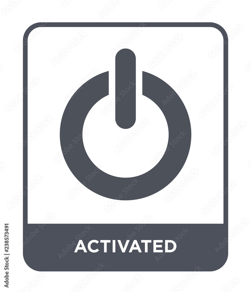 activated icon vector