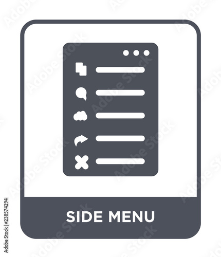 side menu icon vector