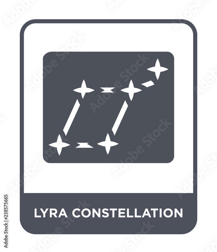 lyra constellation icon vector