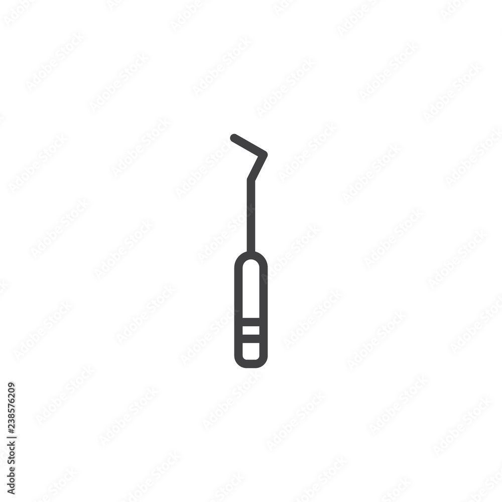 Dental instruments outline icon. linear style sign for mobile concept and web design. Dentist tool simple line vector icon. Symbol, logo illustration. Pixel perfect vector graphics Dental instruments outline icon. linear style sign for mobile concept and web design. Dentist tool simple line vector icon. Symbol, logo illustration. Pixel perfect vector graphics