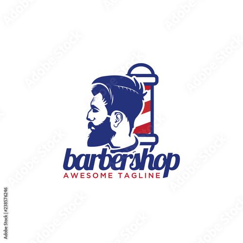 Gentlemen barber shop logo design inspiration