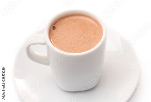 Tiny LIttle Mug Filled with Hot Chocolate for a Child called a Babyccino