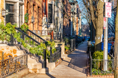 Sidewalk in Lincoln Park Chicago in the Afternoon during Winter