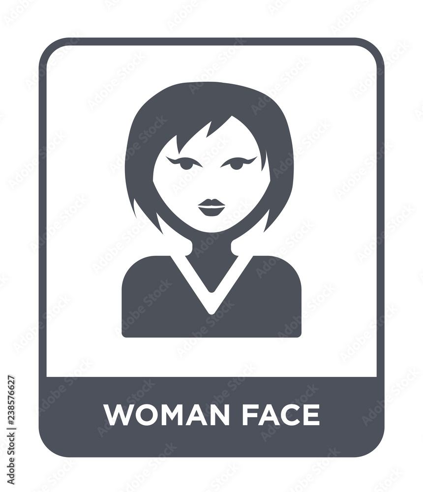 woman face icon vector woman face icon vector